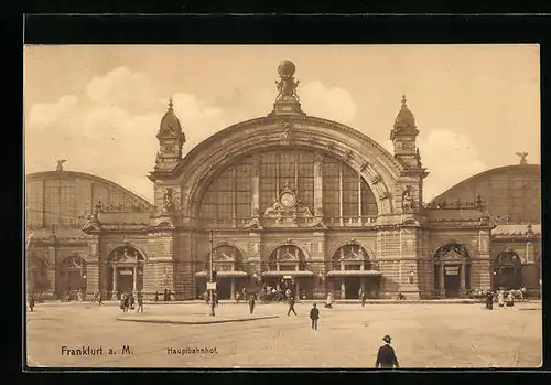 AK Frankfurt / Main, Hauptbahnhof, Vorderansicht