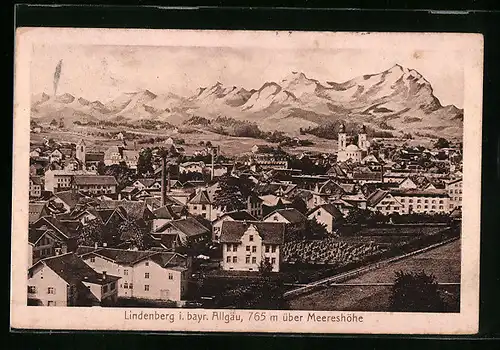 AK Lindenberg /Allgäu, Totalansicht des Ortes