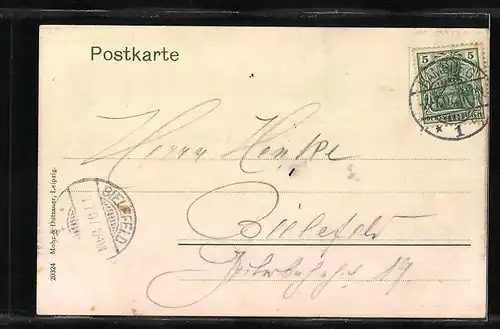 AK Hamburg-Neustadt, Partie in der Dammtorstrasse mit Hauptpost