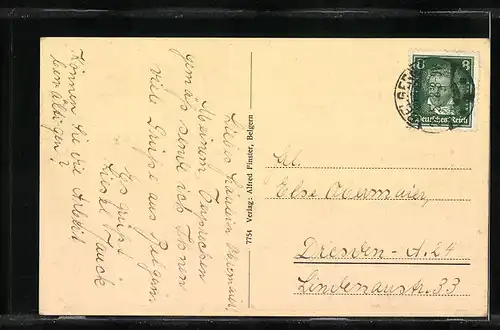 AK Belgern a. d. Elbe, Markt mit Denkmal