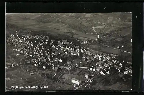 AK Güglingen, Ortsansicht aus der Vogelschau, Fliegeraufnahme