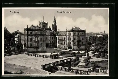 AK Coburg, Ortspartie am Schloss Ehrenburg