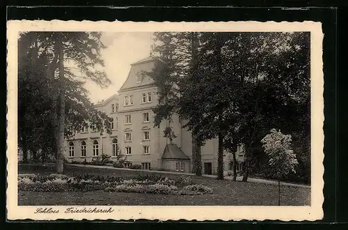 AK Friedrichsruh, Schlosspartie mit Garten