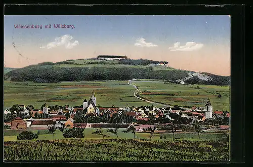 AK Weissenburg, Panorama mit Wülzburg