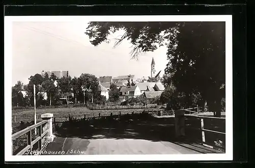 AK Ichenhausen, Ortspartie mit Kirche
