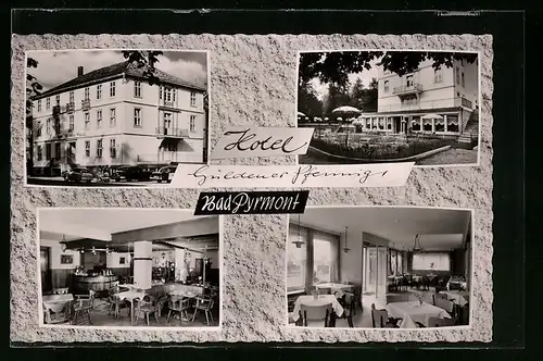 AK Bad Pyrmont, Hotel Güldener Pfennig