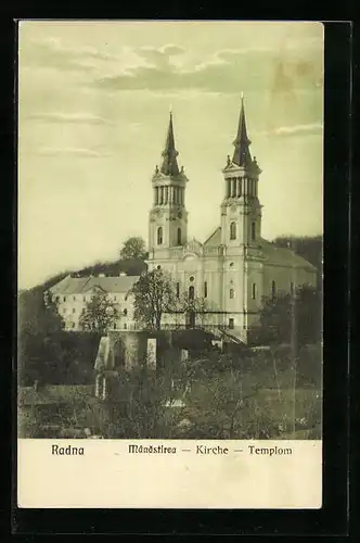 AK Radna, Blick zur Kirche