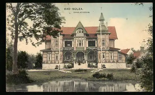 AK Bad-Sulza, Inhalatorium mit Teich