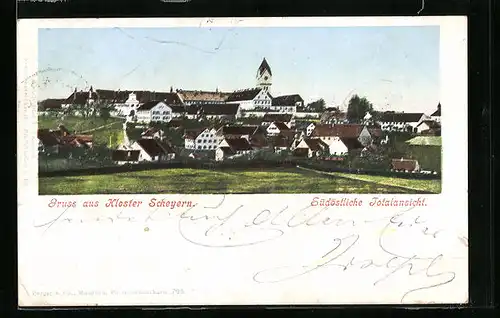 AK Kloster Scheyern, Südöstliche Totalansicht