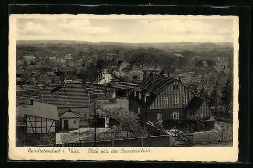 AK Neudietendorf /Thür., Blick von der Bauernschule