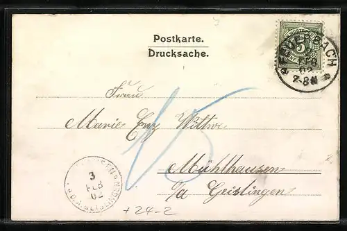 AK Stuttgart, Der Brand des Kgl. Hoftheaters am 19 /20 Januar 1902