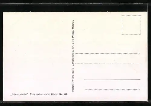 AK Malchow i. Meckl., Fliegeraufnahme der Inselstadt