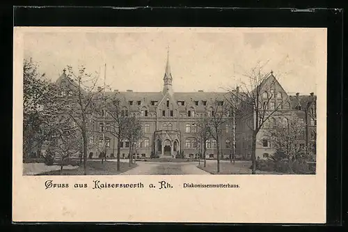 AK Kaiserswerth a. Rh., Diakonissenmutterhaus in der Frontalansicht