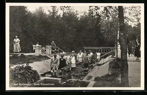 AK Bad Wörishofen, Kurgäste beim Wassertreten