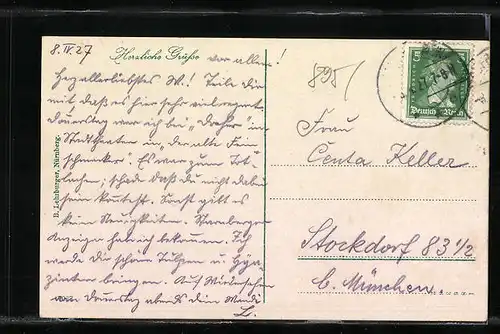 AK Kaufbeuren, Partie an der Stadtmauer mit Blasiuskirche und Fünfknopf Turm