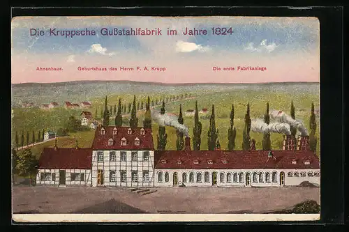 AK Essen, Die Kruppsche Gussstahlfabrik im Jahre 1824
