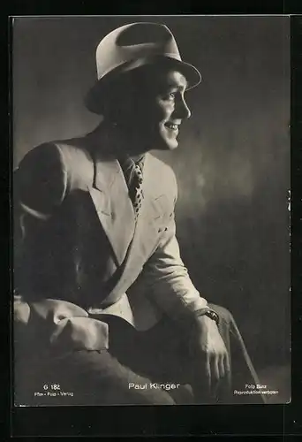 AK Schauspieler Paul Klinger mit Hut