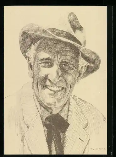 AK Schauspieler Luis Trenker mit Hut