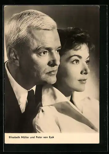 AK Schauspieler Elisabeth Müller und Peter van Eyck