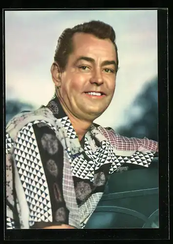 AK Schauspieler Alan Ladd mit nettem Lachen