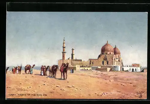 Künstler-AK Cairo, Tombs of the Khalifs