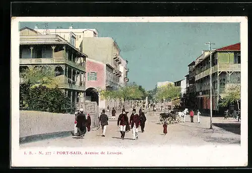 AK Port Said, Avenue de Lesseps