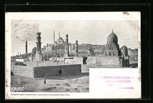AK Kairo, Teilansicht mit Moscheen
