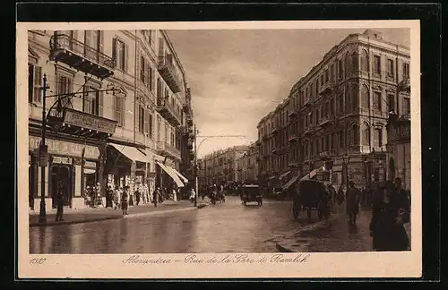 AK Alexandria, Rue de la Gare de Ramleh