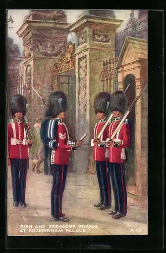 AK Britische Irish und Grenadier Guards am Buckingham Palace