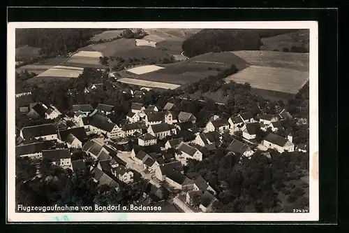 AK Bondorf a. Bodensee, Teilansicht, Fliegeraufnahme