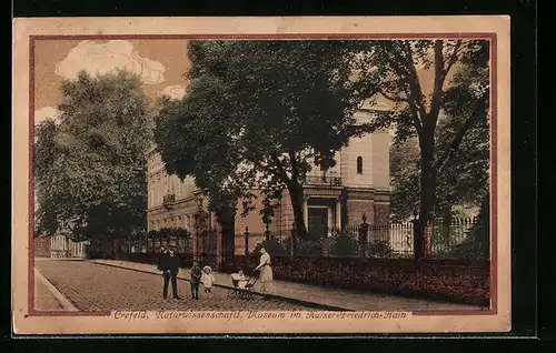 AK Krefeld, Naturwissenschaftliches Museum im Kaiser-Friedrich-Hain