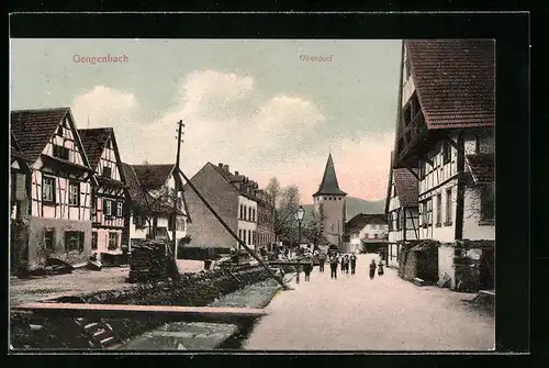 AK Gengenbach, Oberdorf mit Kindern