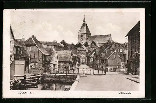 AK Mölln i. L., Motiv vom Mühlenplatz