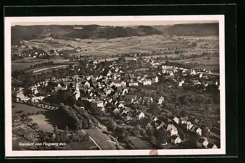 AK Gaildorf, Ortsansicht mit Kirche, Fliegeraufnahme