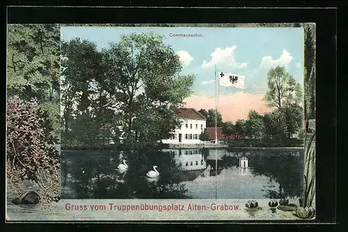 AK Alten-Grabow, Truppenübungsplatz, Kommandantur