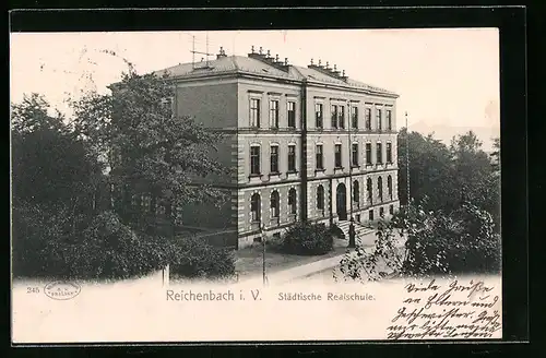 AK Reichenbach i. V., Städtische Realschule