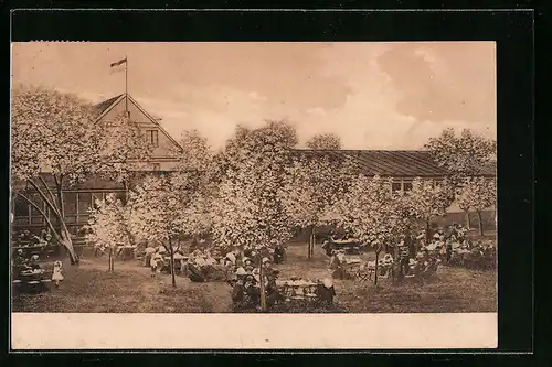 AK Steinkirchen, Fährhaus Lühe Kirschenland, Garten