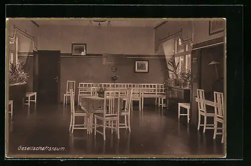 AK Bad Lippspringe, Auguste-Viktoria-Stift, Innenansicht vom Gesellschaftsraum