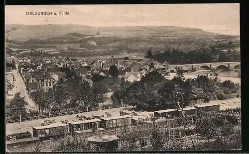 AK Melsungen a. Fulda, Ortsansicht aus der Vogelschau