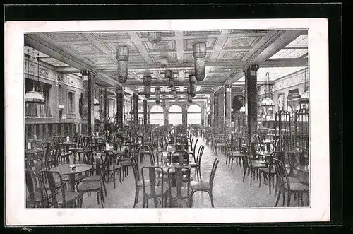 AK München, Cafe Fürstenhof, Innenansicht, Neuhauserstrasse 21