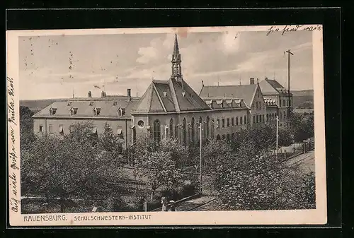 AK Ravensburg, Schulschwestern-Institut aus der Vogelschau