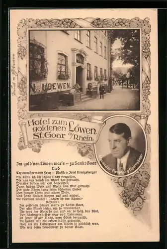 AK St. Goar a. Rhein, Hotel zum goldenen Löwen, Alexander Flessburg