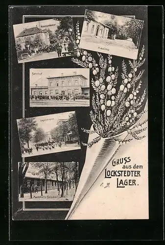 AK Lockstedter Lager, Kasino, Bahnhof, Kommandantur