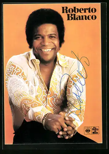 AK Musiker Roberto Blanco mit Autograph