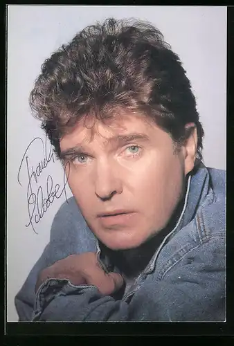AK Schauspieler und Sänger Frank Schöbel mit Autograph