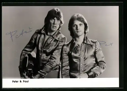AK Musiker Peter und Paul mit Autograph