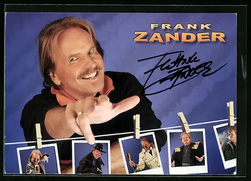 AK Sänger und Entertainer Frank Zander mit Autograph