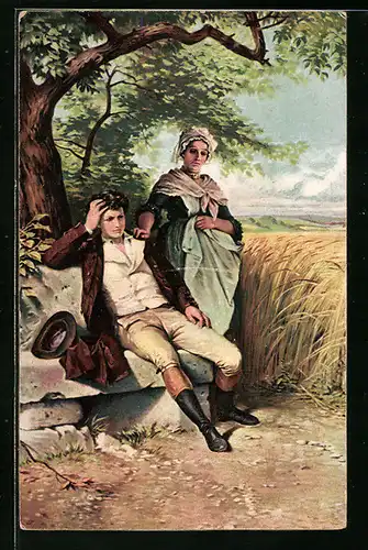 Künstler-AK Stengel & Co. Nr. 29448: Hermann und Dorothea nach Ramberg