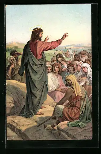 Künstler-AK Stengel & Co. Nr. 29065: Die Bergpredigt