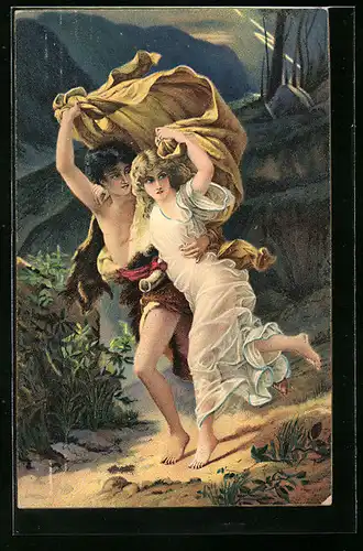 Künstler-AK Stengel & Co. Nr. 29164: Der Sturm